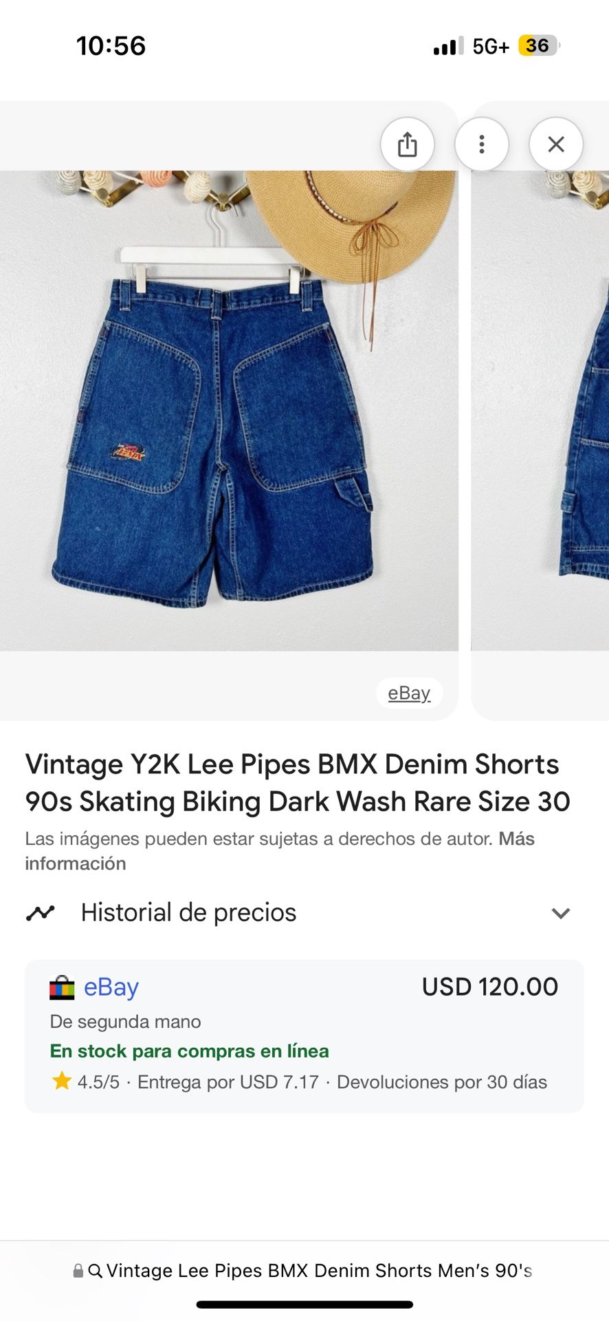 Vintage Lee Pipes BMX Denim Shorts Men’s 90's Skating Biking Dark Wash Rare Y2K 30