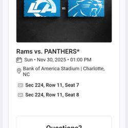 Carolina Panthers vs LA Rams