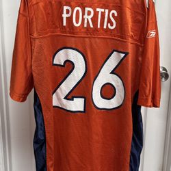Denver Broncos Clinton Portis On Field Reebok Jersey Size Mens Large just $10