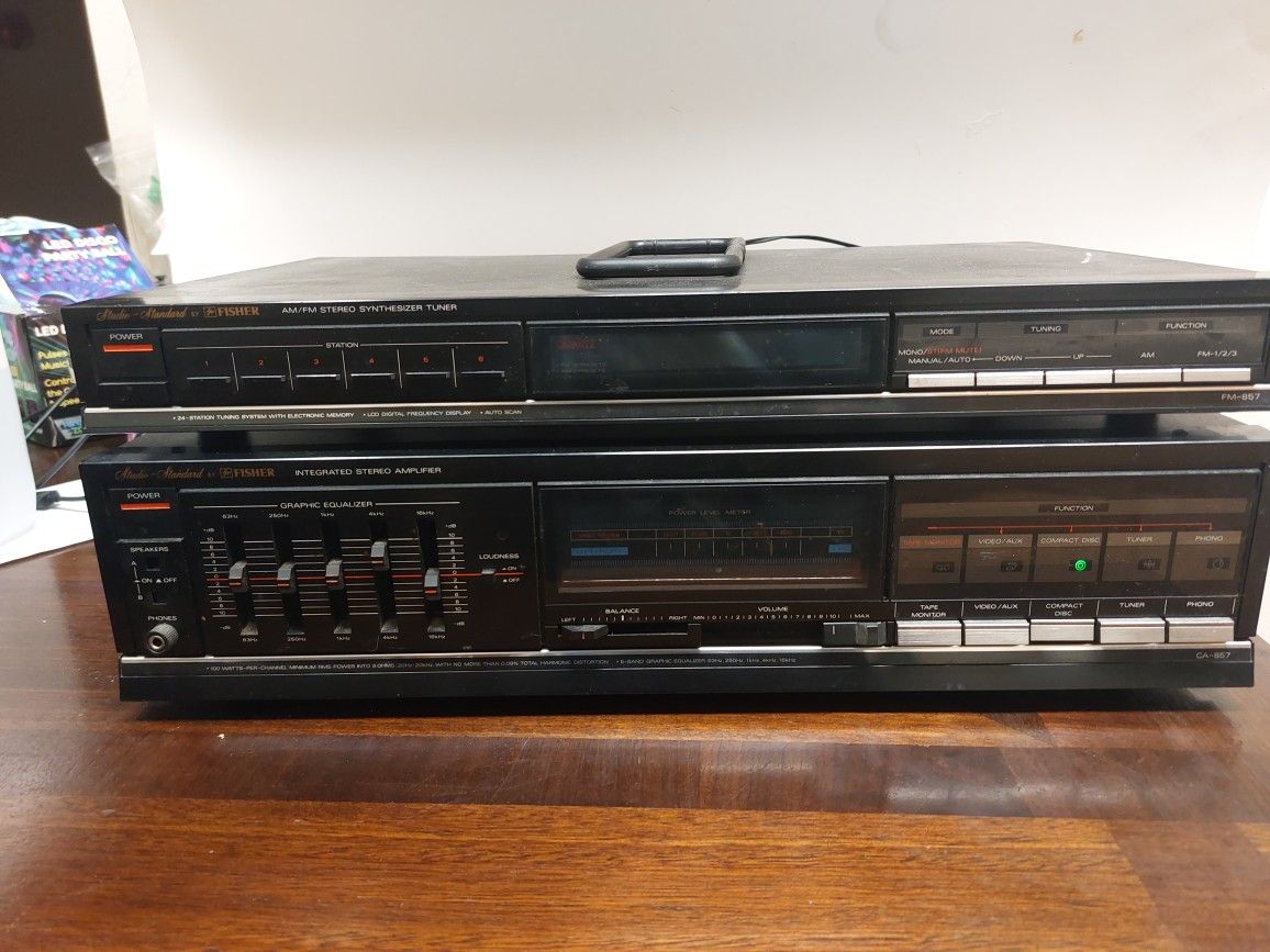 Fisher CA-857 Integrated Stereo Amplifier works/ & FM-857 doesn't work