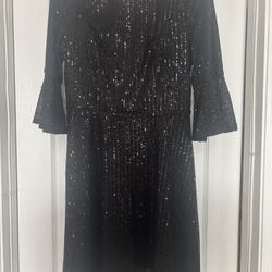 Black Sequin Dress - Medium