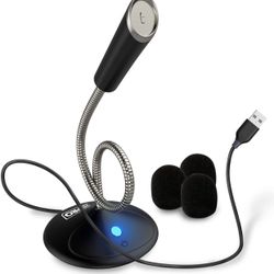 USB Microphone for Computer [Plug and Play] Omnidirectional for Podcast PC Streaming, Zoom Meetings, Conference - Desktop and Laptop Table Pod Plug in