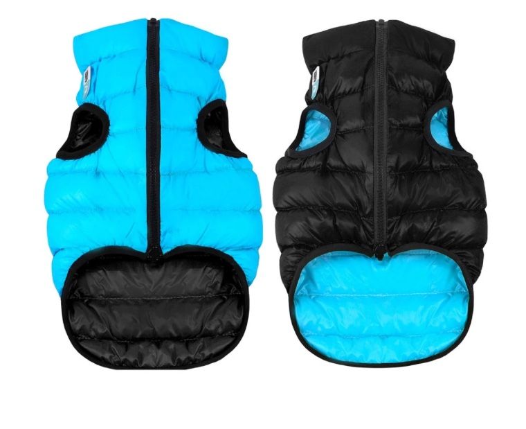 AiryVest Lightweight Reversible Winter Dog Coat - SIZE SMALL Warm Dog Jacket - Water Resistant Windproof - Insulated Dog Apparel for Small, Medium & L