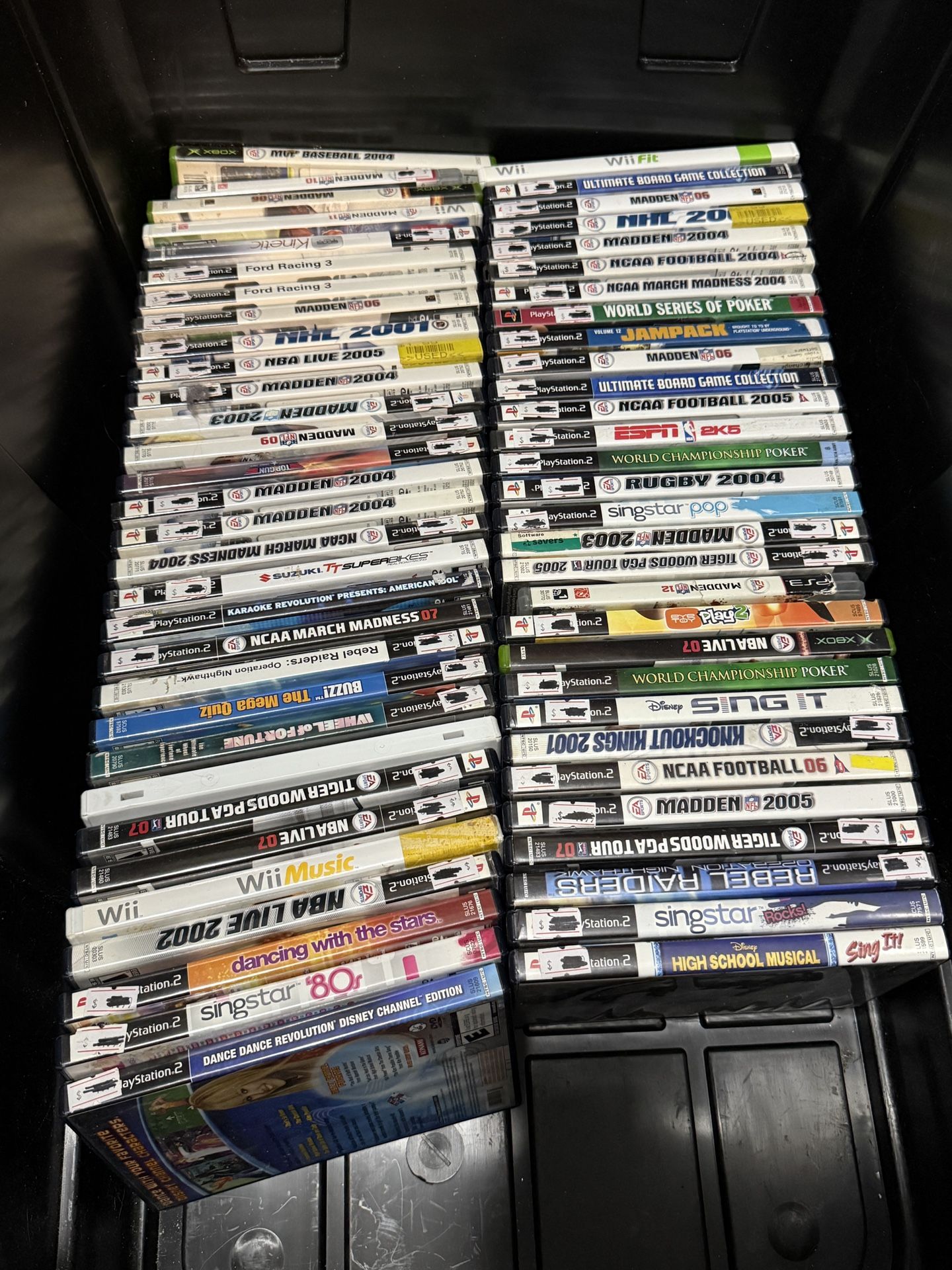 60 filler video games PS2 Wii SPORTS