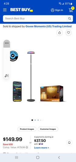 Hurry won't last Govee Uplighter Floor Lamp only 3 left $60