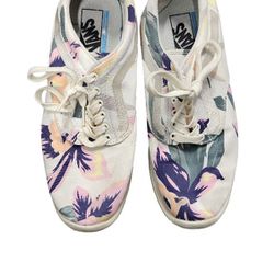 Vans Size M 8 W 9.5 Floral Sneakers