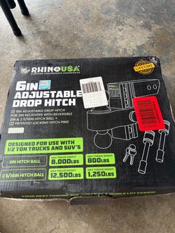 RHINO 6IN Adjustable Drop Hitch