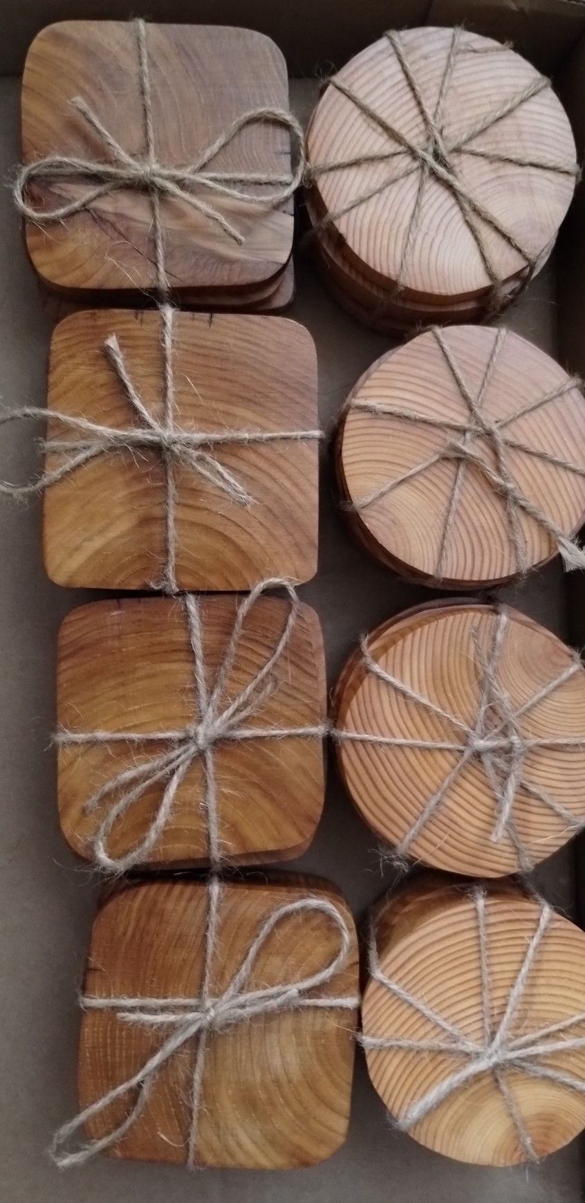 Handmade Pine Wooden Coasters