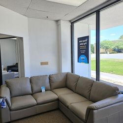 2-pc Italian Leather Sectional 