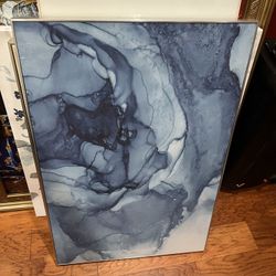 Blue abstract art (about 24” x 36”)