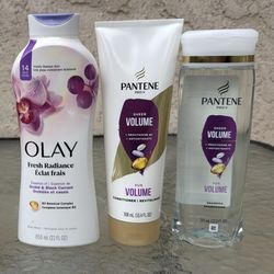 Pantene Shampoo & Conditioner With Olay Bodywash Bundle