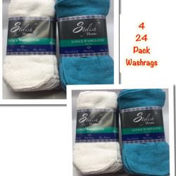 Bundle deal 4 24 Pks Wash Rags multiple colors