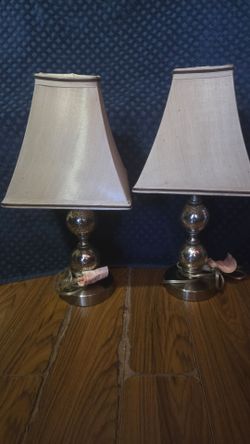 Pair of Small Lamps with Shades