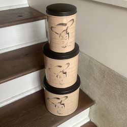 Vintage Kitchen Canisters.  Mid Century Modern 