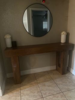 Entryway table  and mirror