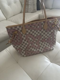 Louis Vuitton Neverfull Damier Azur TahitienneRose Gm