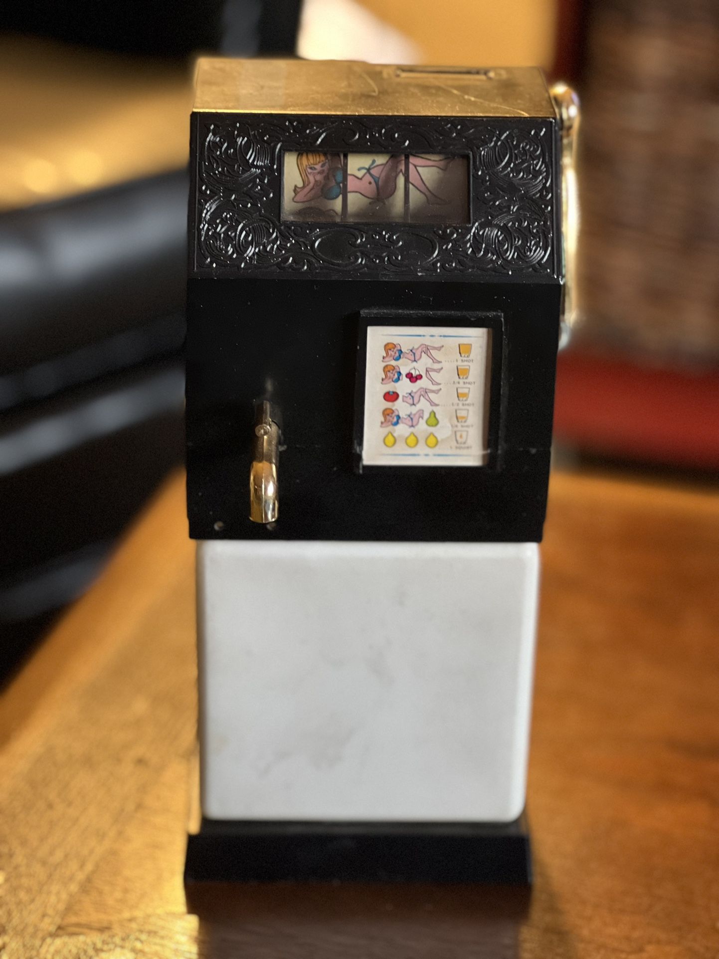 Vintage Sexy Bar Game 1969 One-Arm Boozer Dispenser Poynter Products Cincinnati Ohio