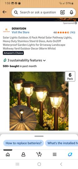 Set Of 6 pathway lights new in box pick up in Pomona $35