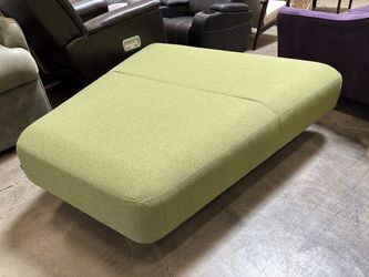 NAUGHTONE Modern Apple Green Woven Trapezoid Shaped Modular Bench