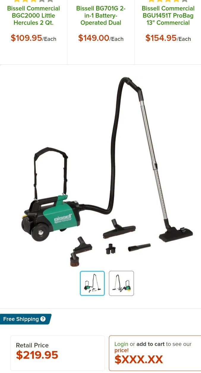 Bissell Commercial Canister Vacuum