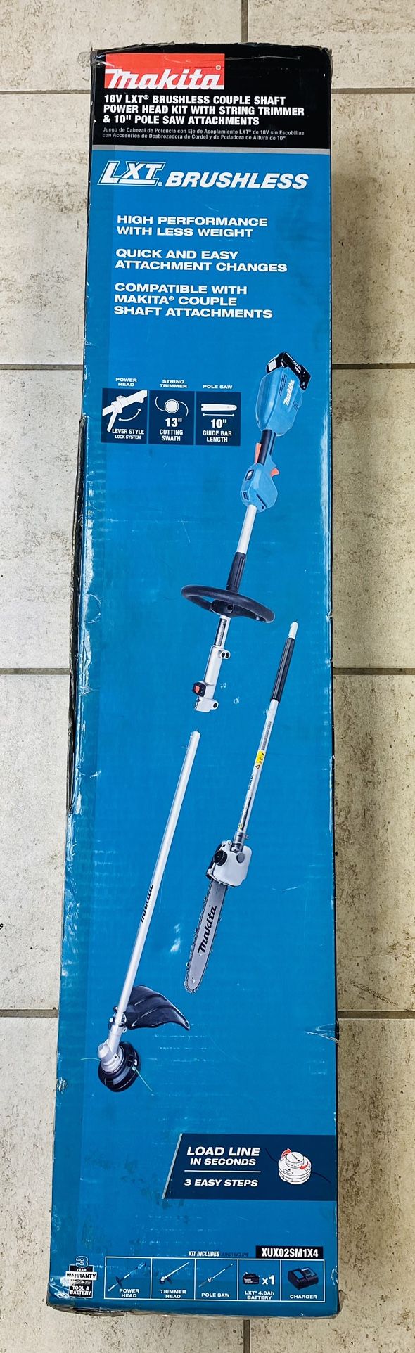 Open Box, Never Used! Makita Brushless Trimmer XUXO2SM1X4 1011302-1