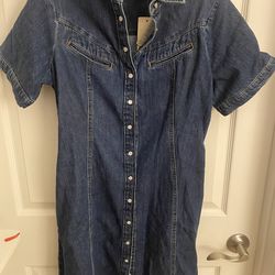 Levi's Rinda Denim Dress, Women’s S 100% Cotton Pockets, New With Tags
