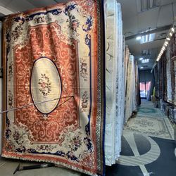 8x10 Area Rugs Carpet Rugs PerSian Design Soft Colors Orange Beige