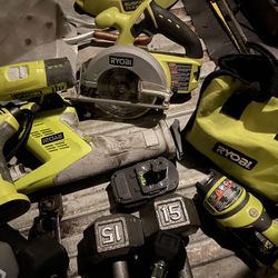  ryobi Set ”Works Great” Battery Powered