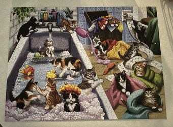 Bits And pieces “Bathtime Mischief” 500 Piece Puzzle (all Pieces Accounted For)