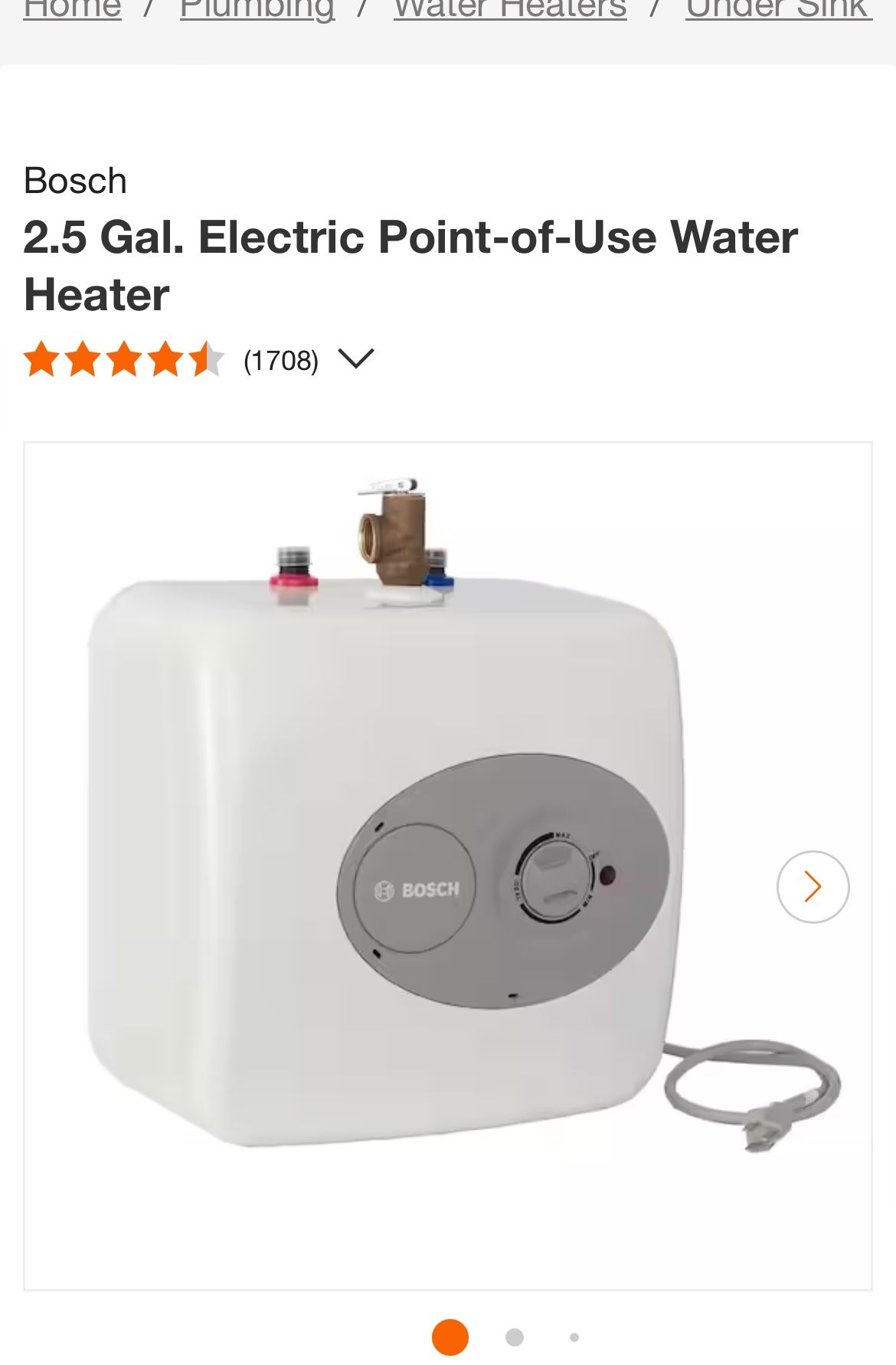 Bosh Under sink Water Heater 