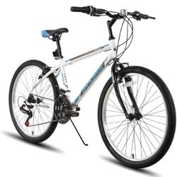 Hiland 24 inch Mountain Bike for Girls and Boys Age 7+,white