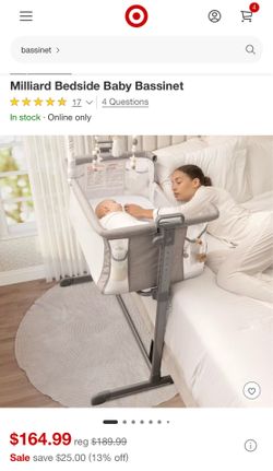 Bedside baby bassinet