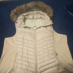 Michael Kors Faux Fur Hood Vest