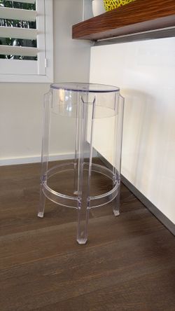 Original Kartell Charles Ghost Stools by Philippe Starck – Set of 2