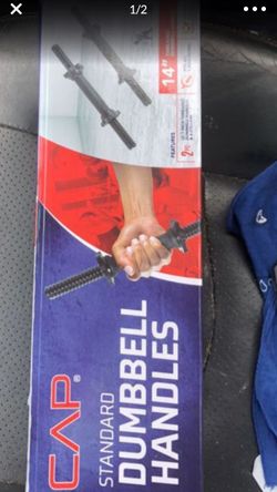New Sealed Box Cap Standard Dumbbells handles pair handlers