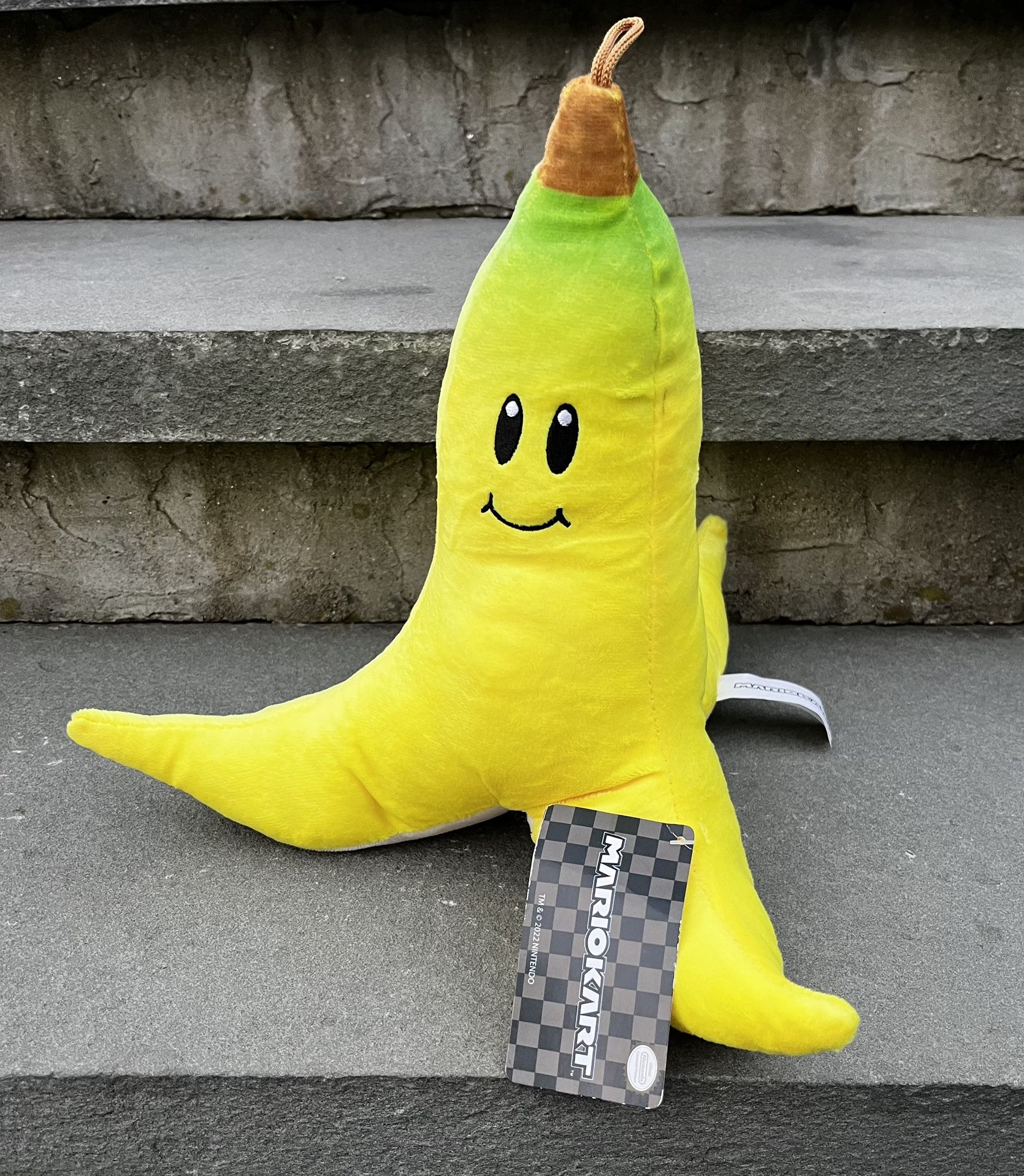 Nintendo Banana Plush Mario Kart, 9” tall