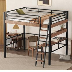 Merax Full Size Metal Loft Bed