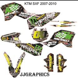 KTM SXF 2007 TO 2010 Graphic Kit 