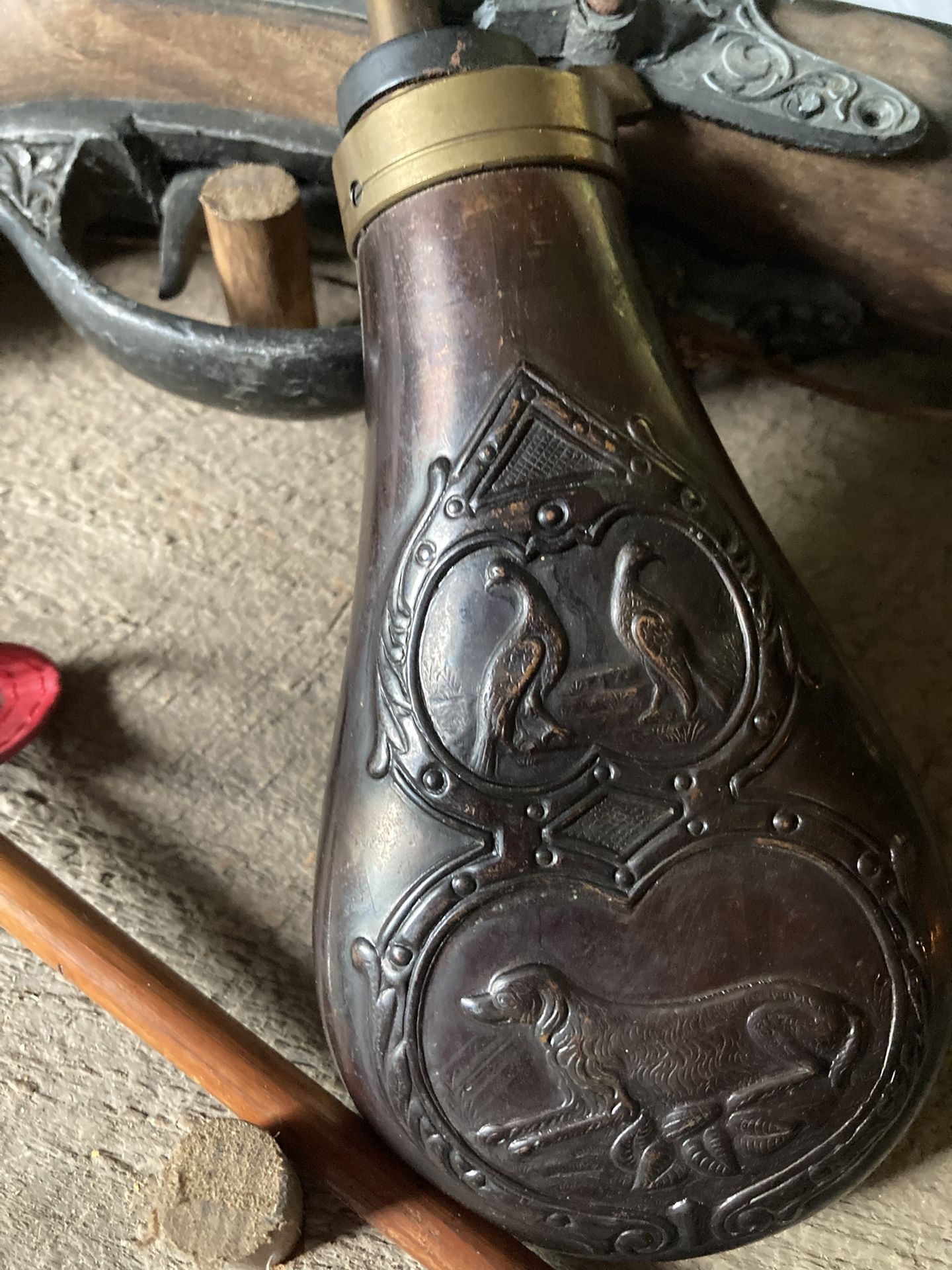 Antique Gunpowder Flask
