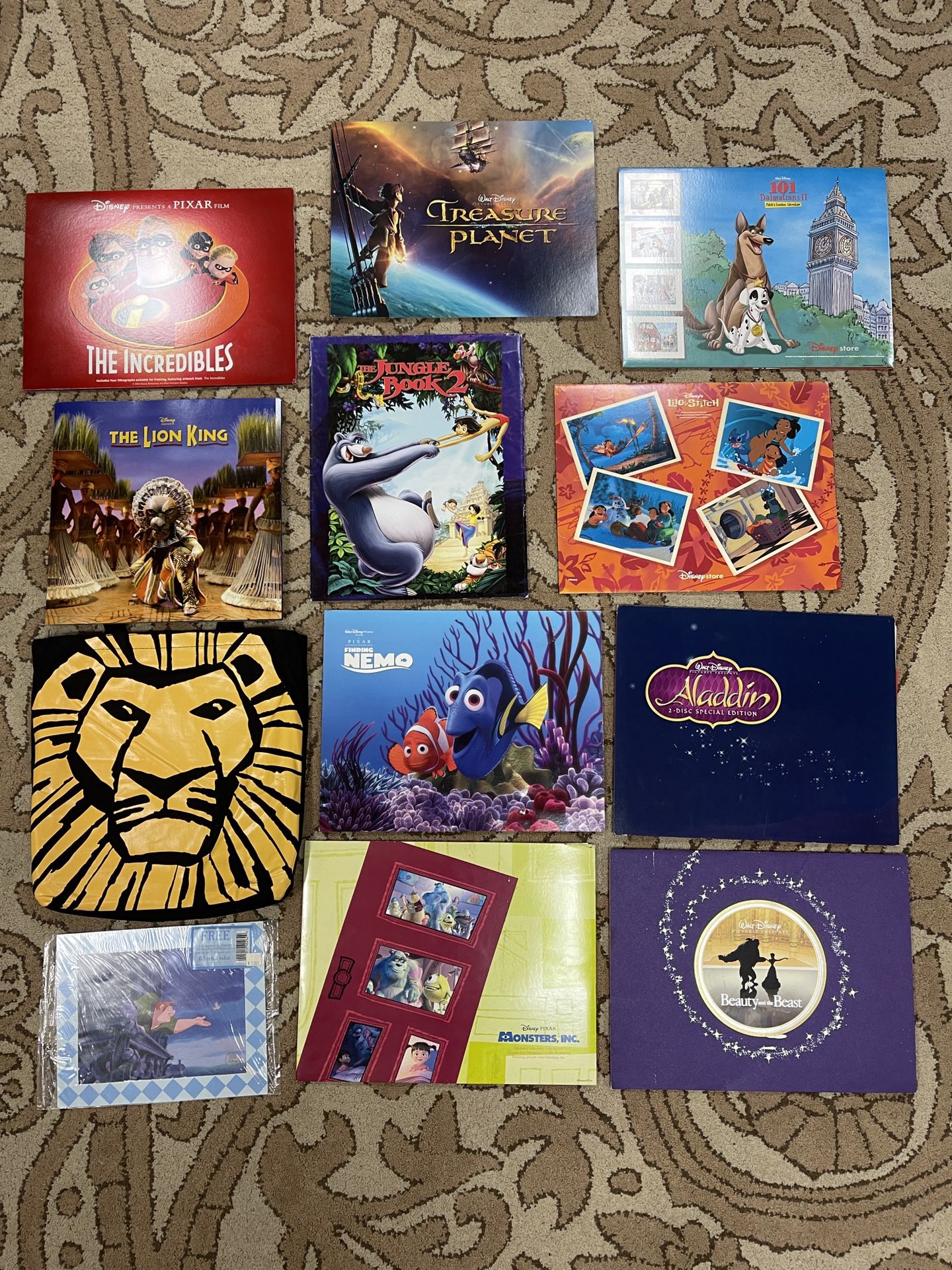 Disney Lithographs and Lion King Broadway Playbook