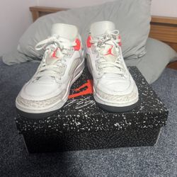 White and Red Jordan 4s