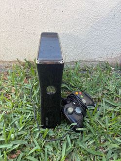 Microsoft Xbox 360 S Slim Console and Wired Controller