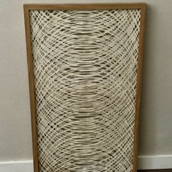 Rice Paper Art Framed In Glass and Maple Wood
