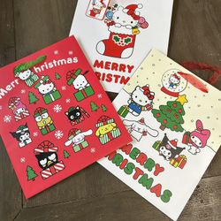 Hello Kitty Christmas Bags - Set Of 3 Bags