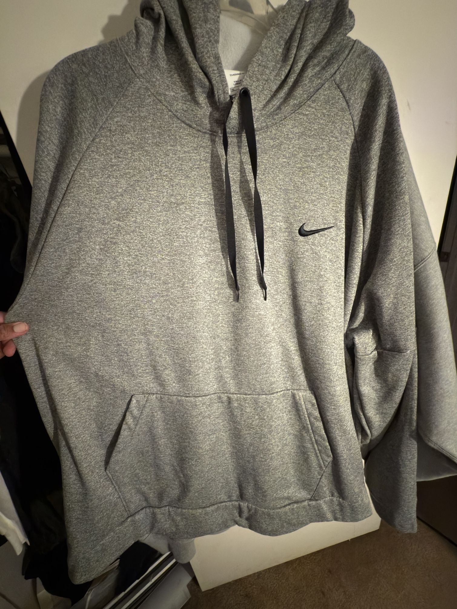 Nike Xxxl 3xl Big And Tall Dri-fit Collect Silver Hoodie