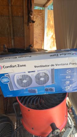 Double window fan /with outdside covers