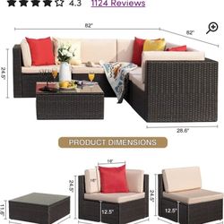 L-Shape Sectional Outdoor Couch