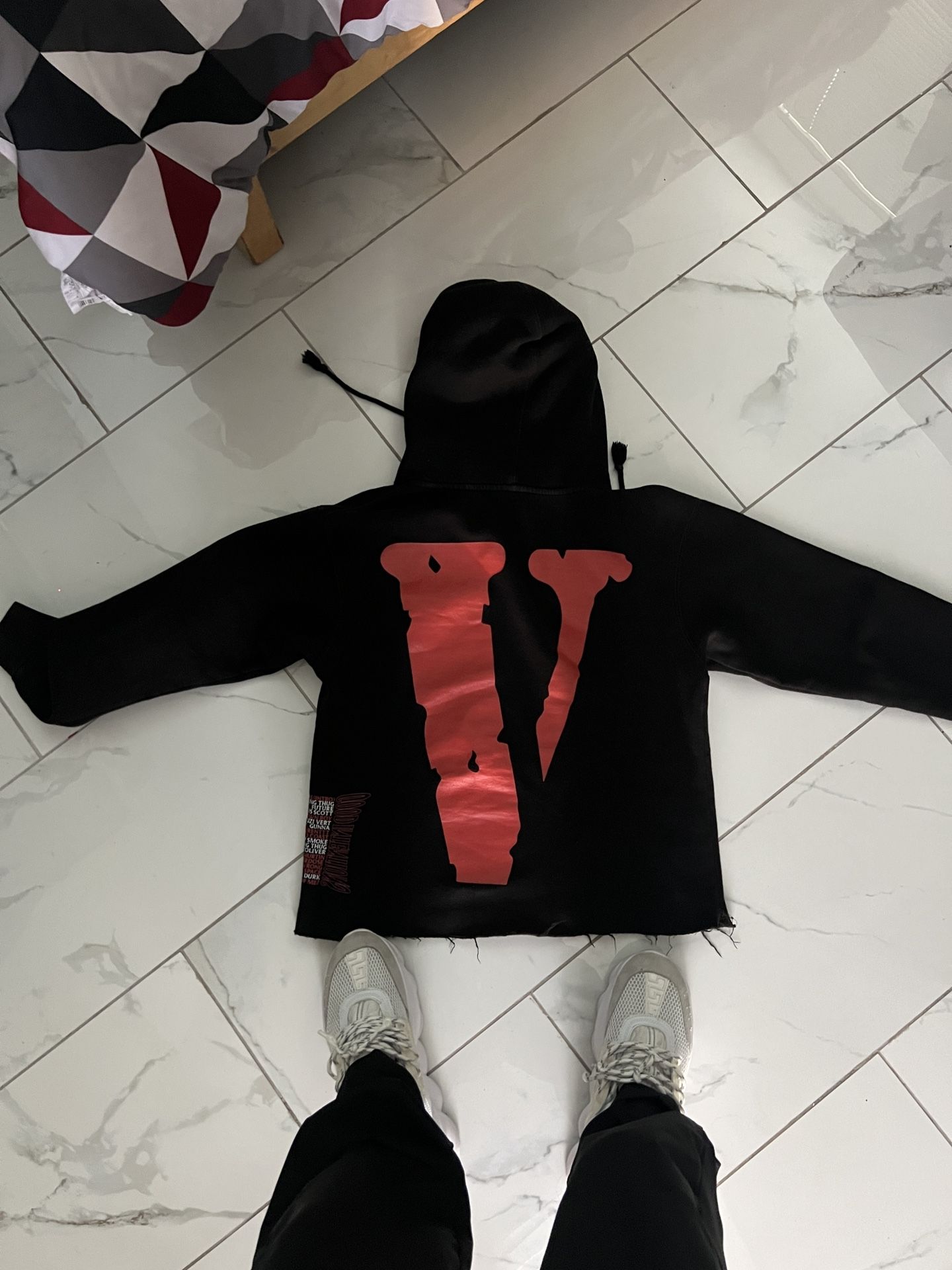 VLone x Nav Bad Habits but Good Intentions Black Hoodie