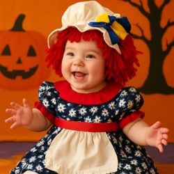 Raggedy Ann Doll Costume Set 9-12 months