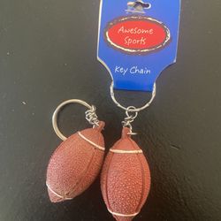 Two Football Keychains